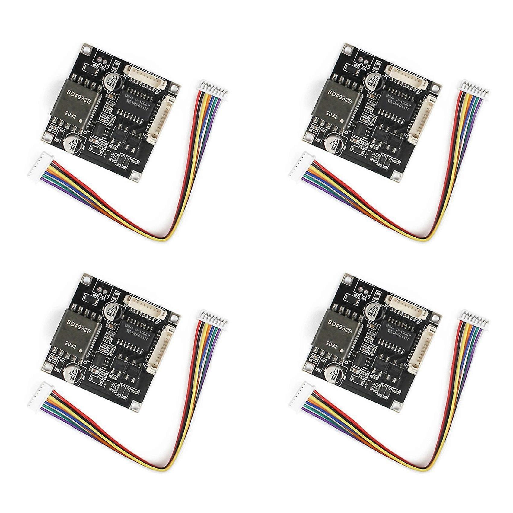 4X 48V to 12V PoE Module for Security CCTV Network IP Cameras Power over Ethernet Modules IEEE802.3af 12V1.5A Output 15W