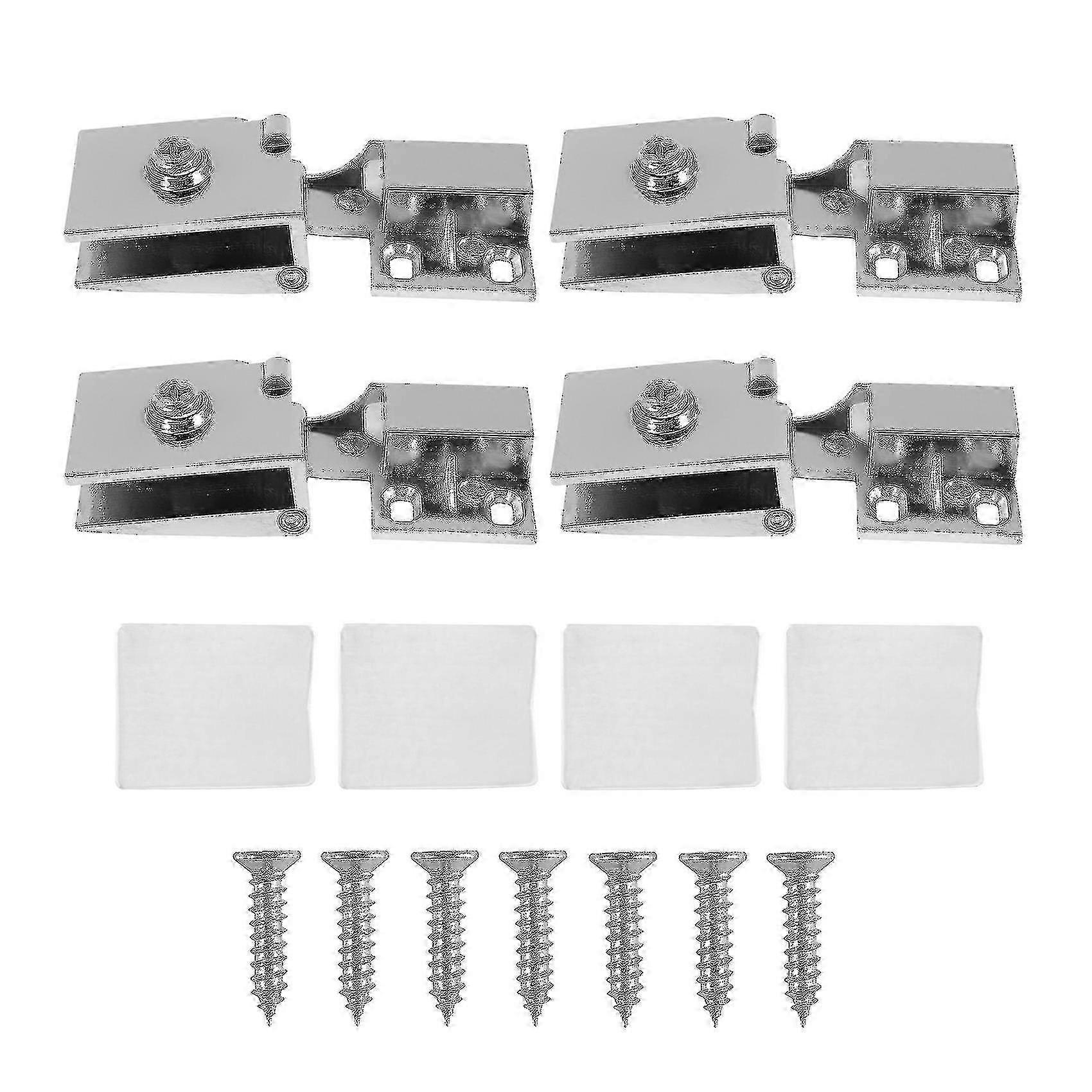 Cabinet Door Hinges for Glass, 4 Pack Display Hardware Set