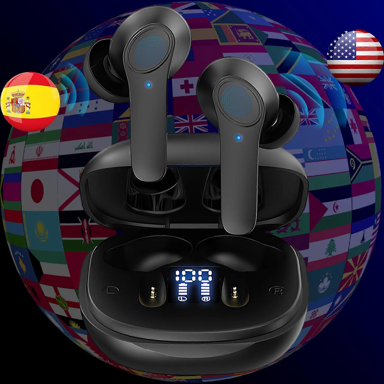 B11 Translator Earbuds 138 Languages RealTime TwoWay Voice Translation Wireless iOS Android Black