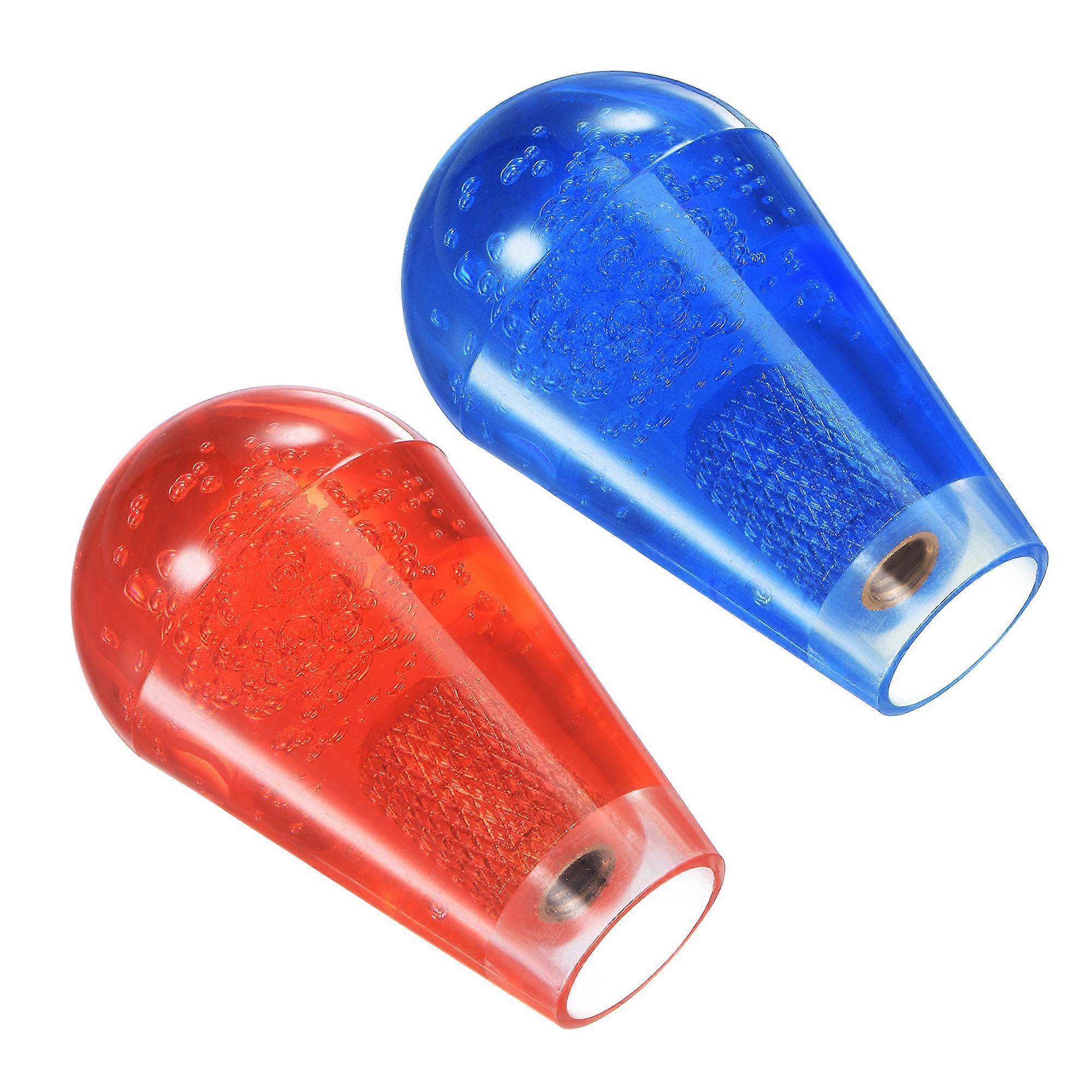 Arcade Joystick Handle Oval Ellipse M6 Grip 52x30mm Red Blue Replacement Gaming Control
