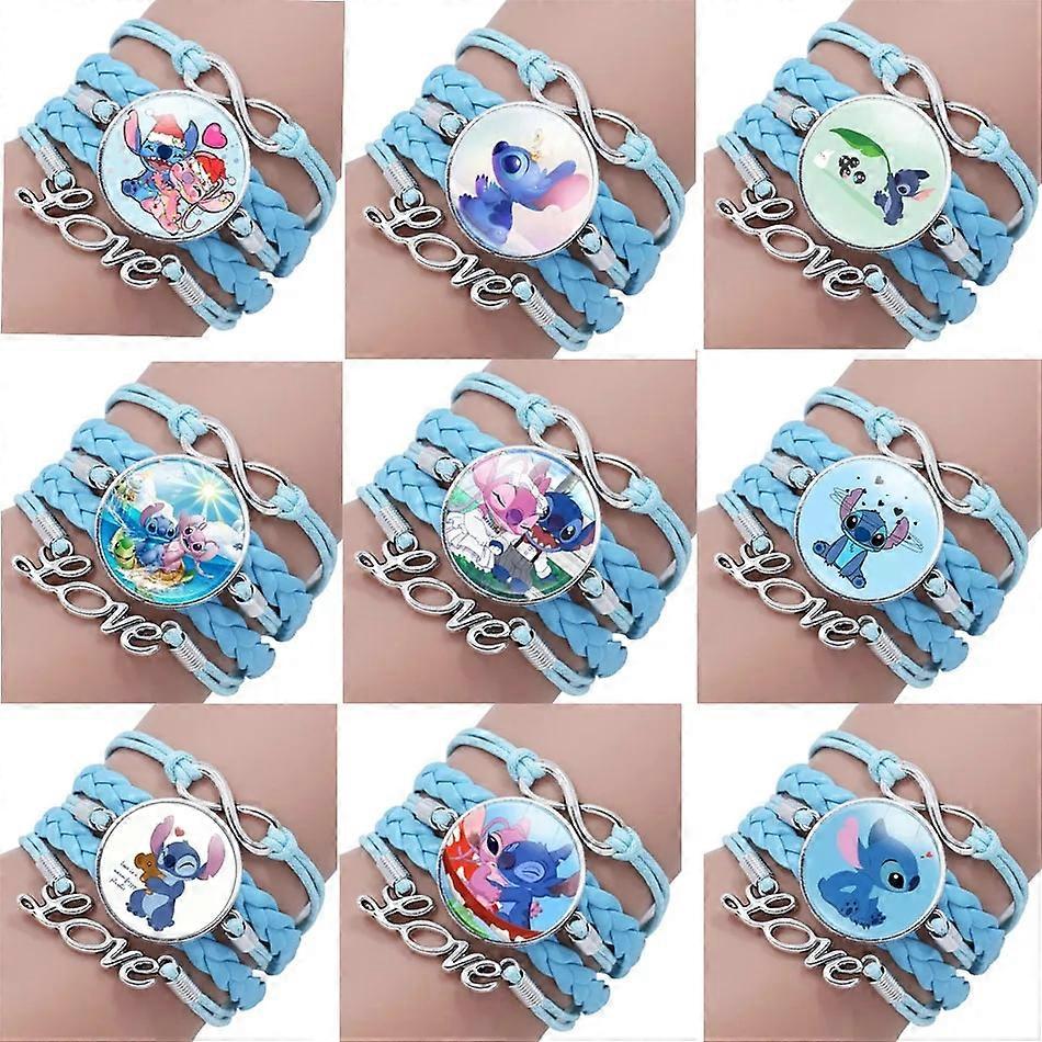 Figurines d'anime jouets Lilo & point Bracelet Kawaii imprim�� mignon Bracelet enfants cadeau f��te de no?l une pi��ce