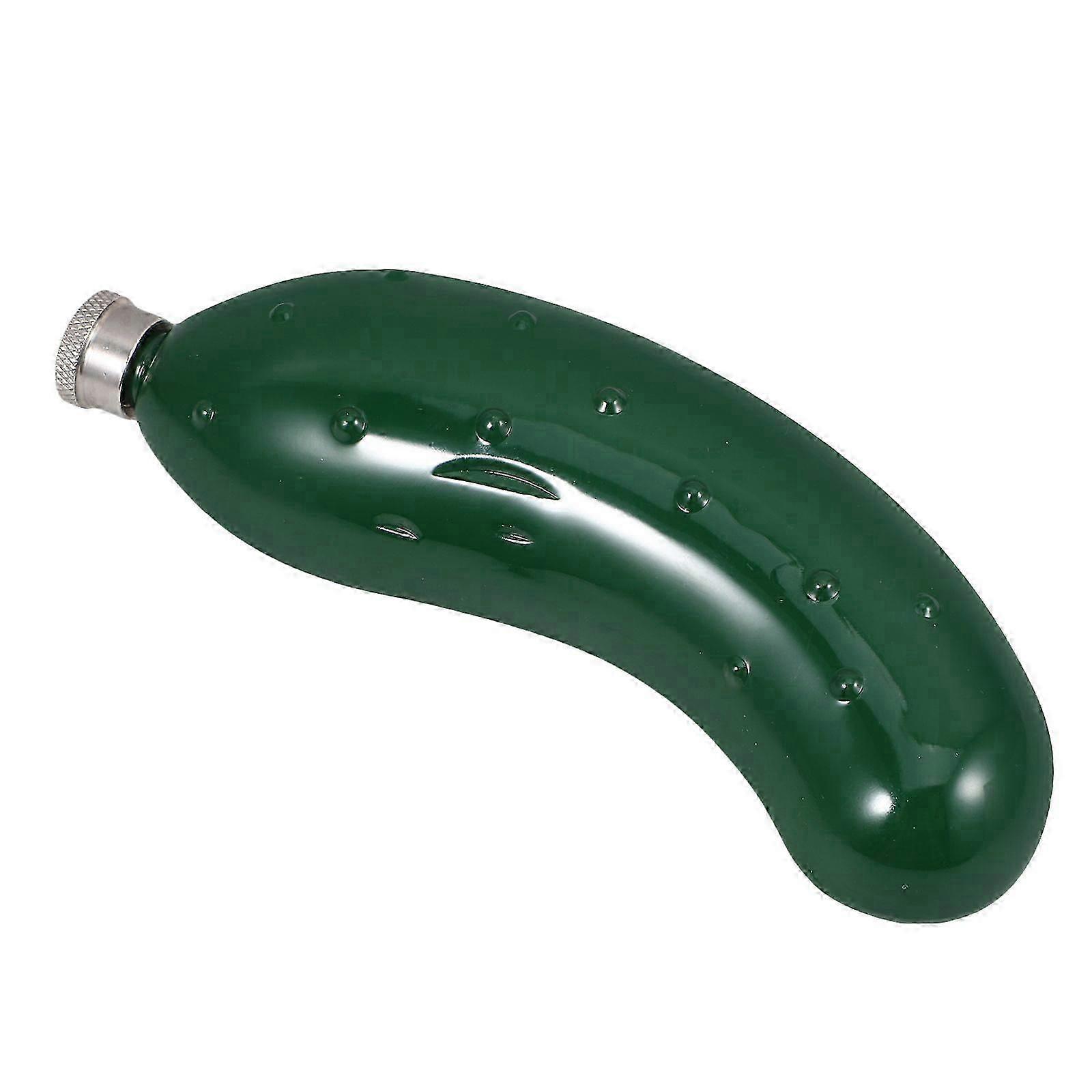 Stainless Steel Cucumber Shaped Flask Portable Whiskey Bottle Water Bottle Jug For Men And Women For Outdoor Picnics Travel