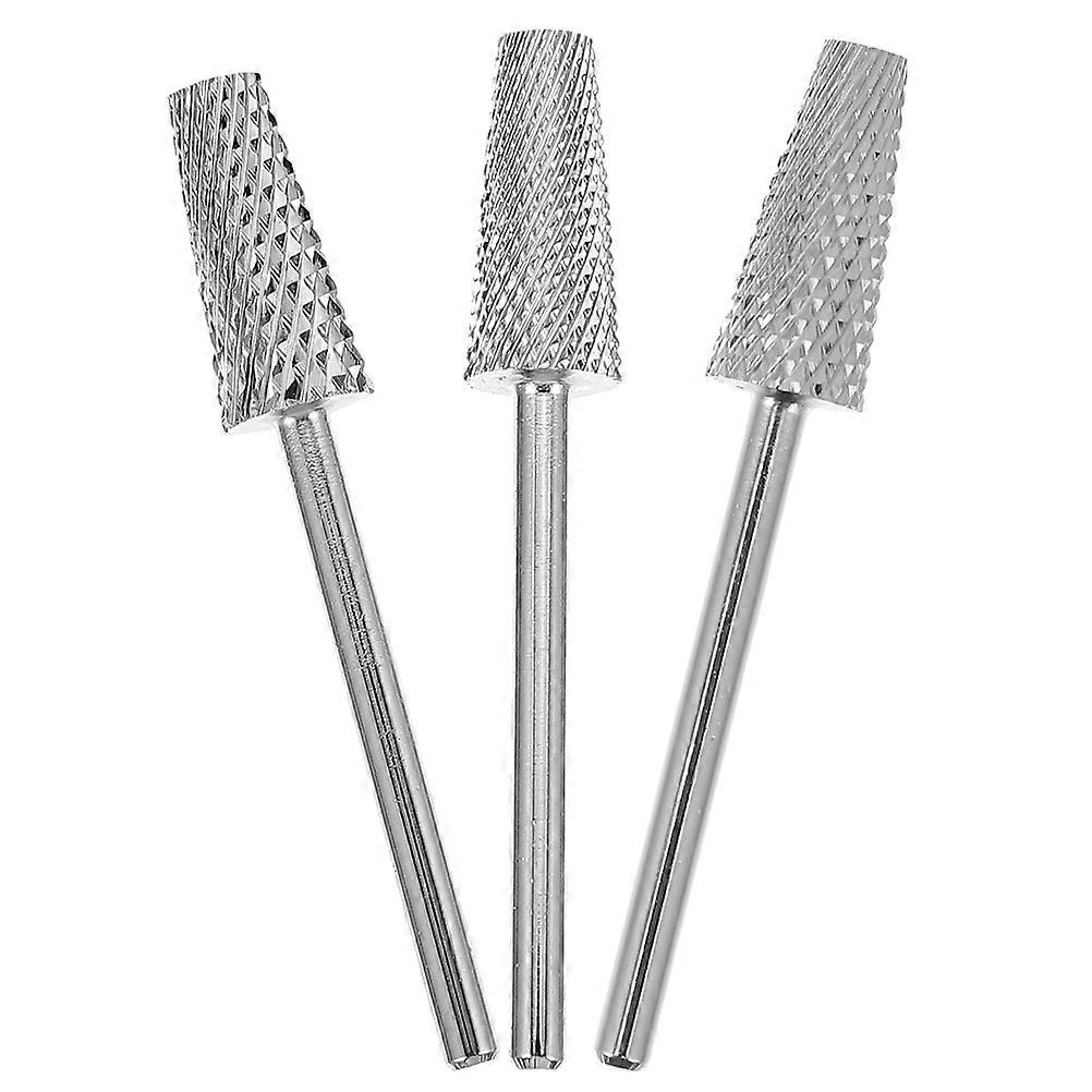 Nail Drill Bits Silver Manicure Nail Bit Set for Home Use 6Pcs