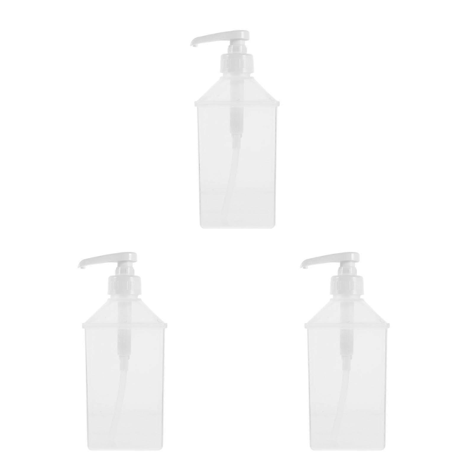 Plastic Juice Bottles Set of 3, 37oz LeakProof Clear PP Squeeze Dispensers for Sauce and Syrup