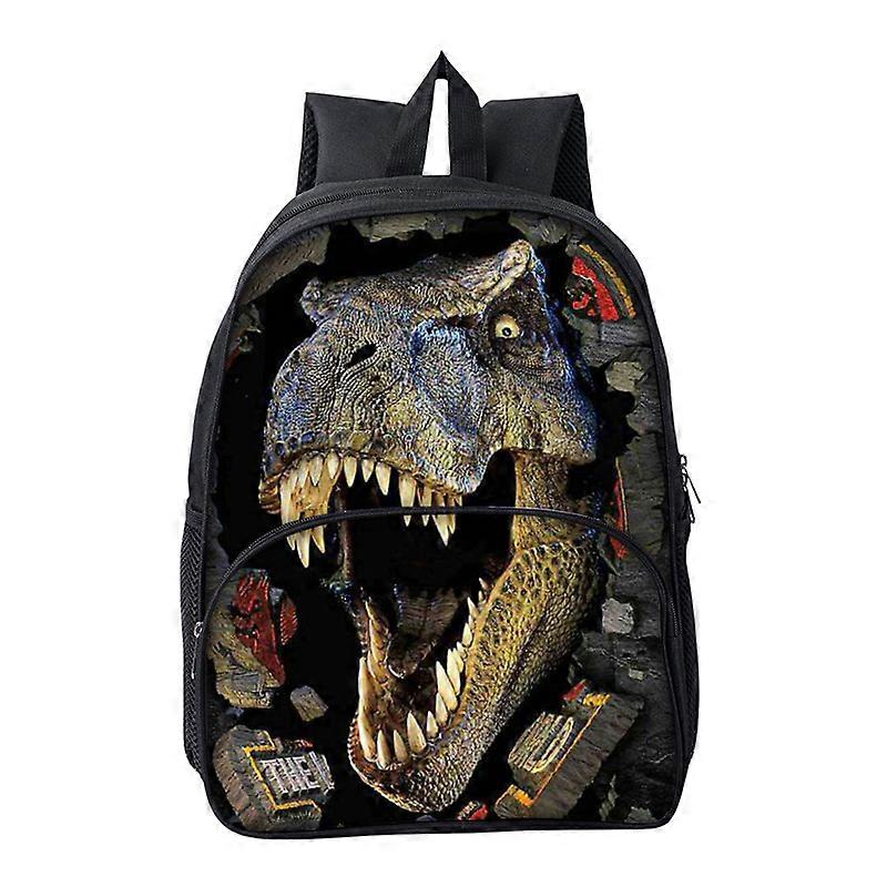 Dinosaur Elementary School Creative Printed Round Pocket Double layer Backpack Student Backpack