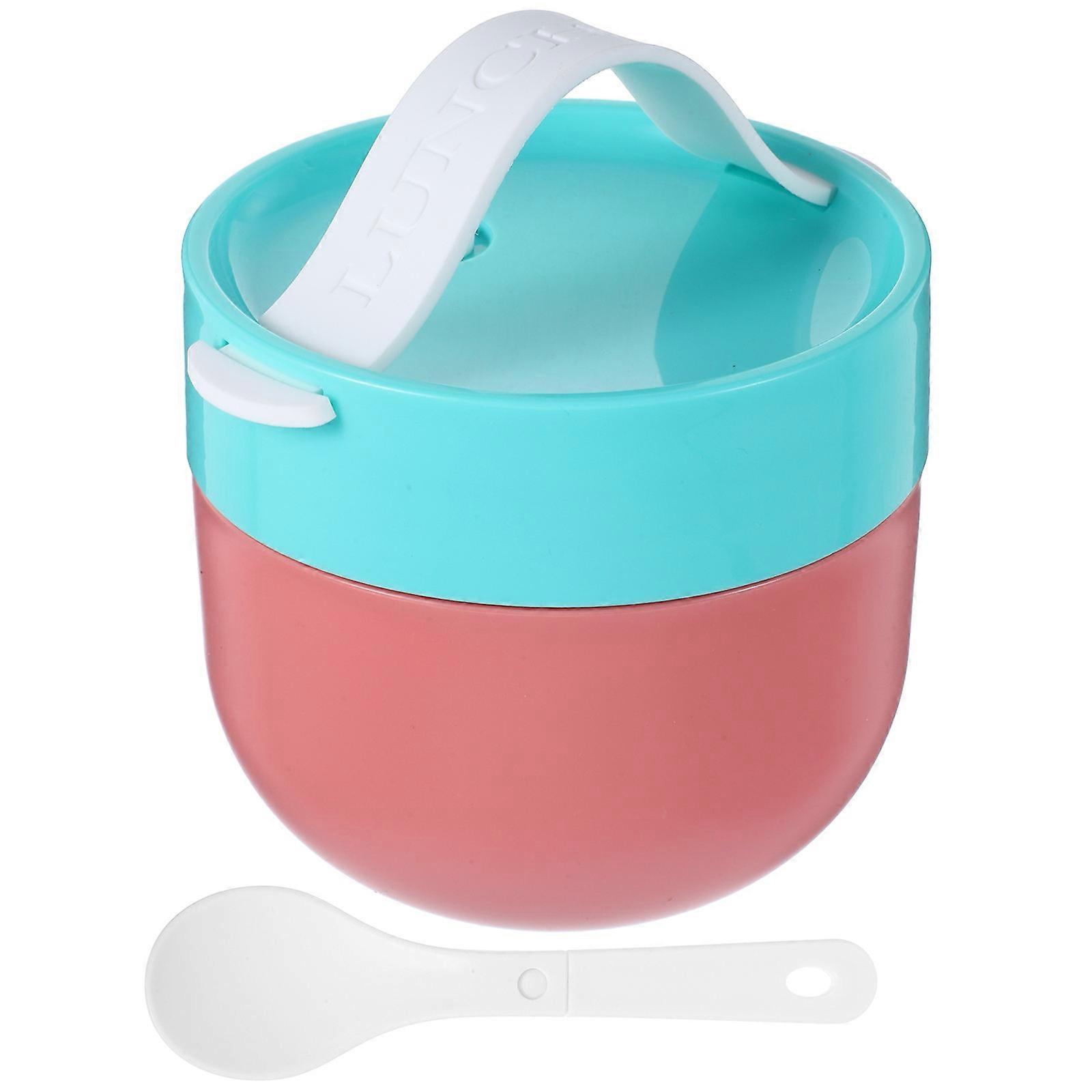 Oatmeal Bowl for Soup with Spoon 600Ml Microwave Safe Convenient Container