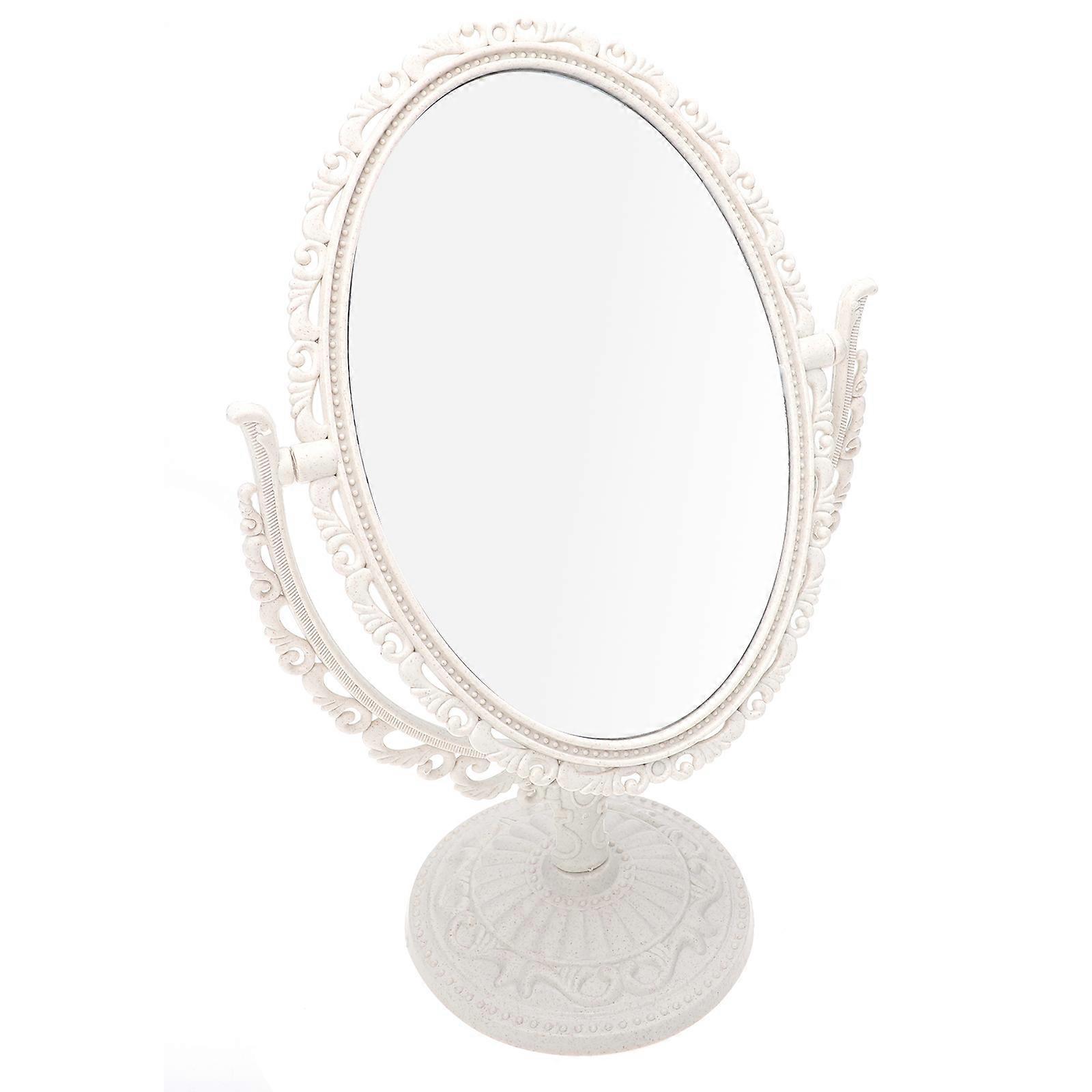 Creative Vintage Makeup Mirror Oval Double-Side Desktop Mirror 3Pcs