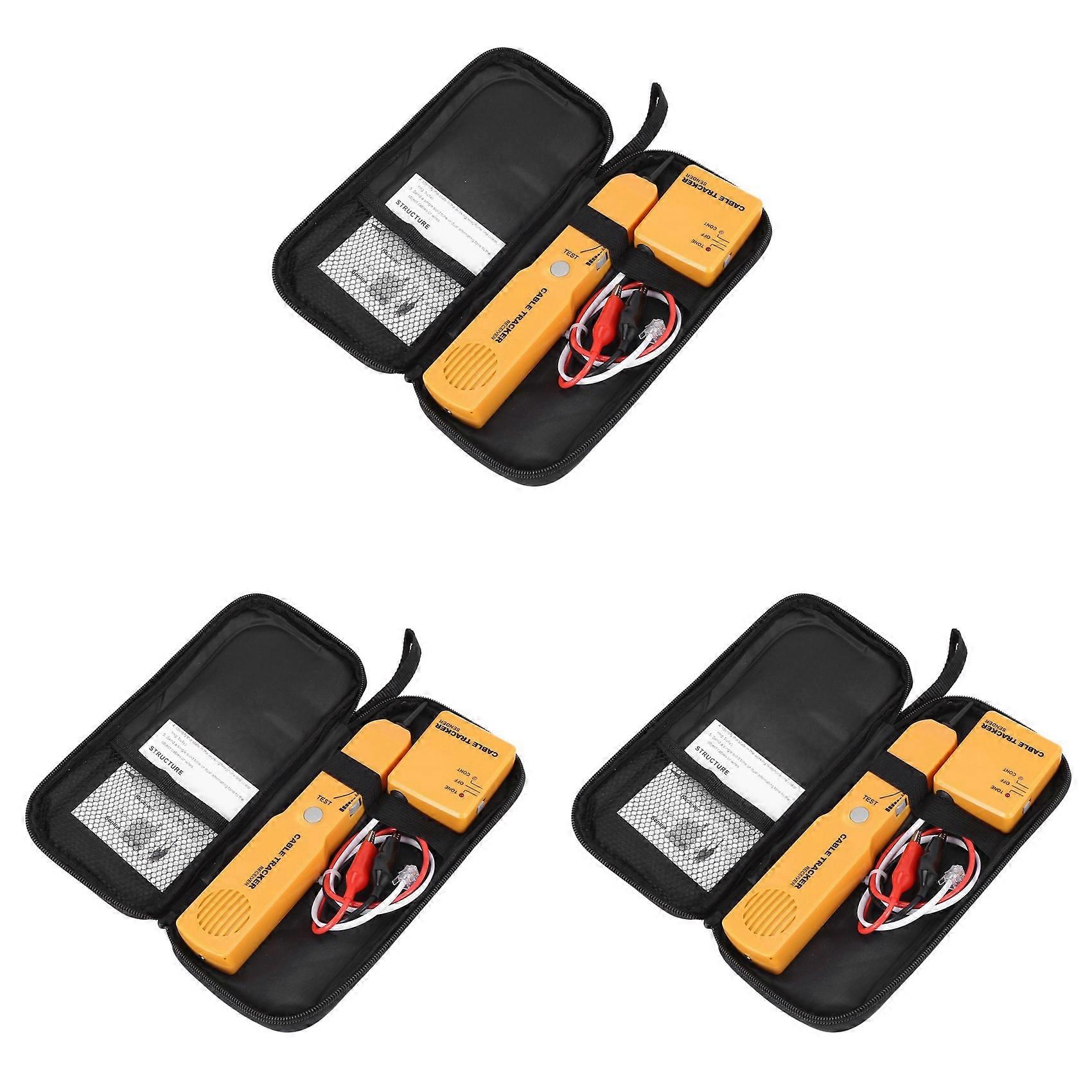 3X CABLE FINDER TONE GENERATOR PROBE TRACKER WIRE NETWORK TESTER TRACER KIT