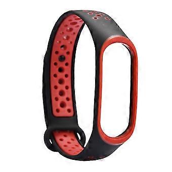 Hul tofarget myk silikonklokkerem til Xiaomi Mi Smart Band 4/Mi Band 3