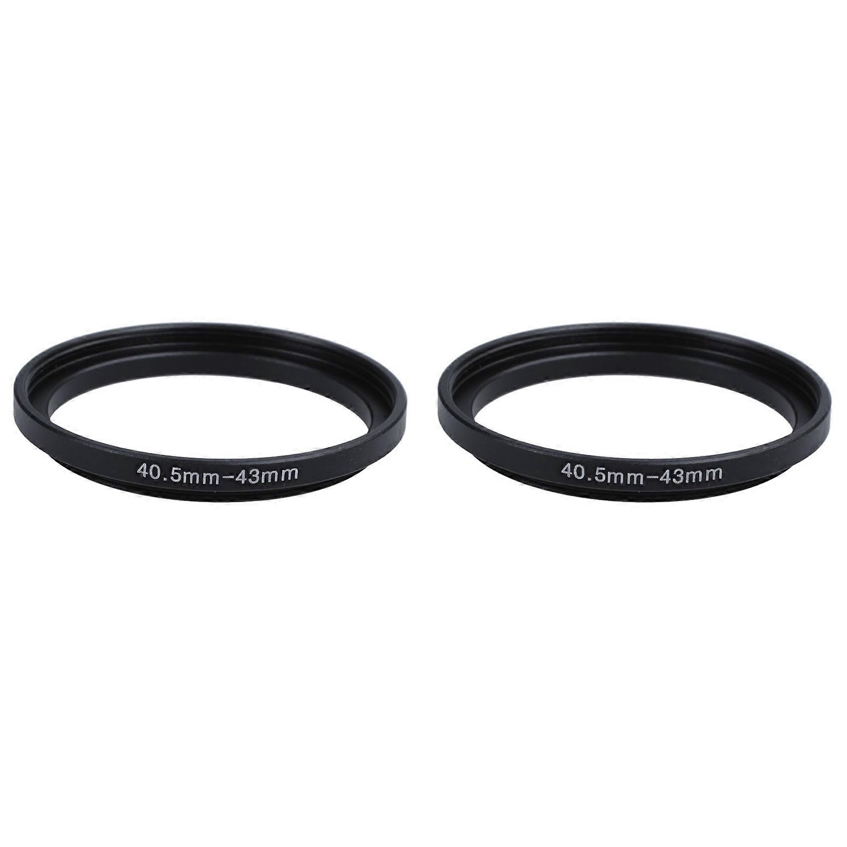 2X Camera 40.5mm to 43mm Metal Step Up Ring Adapter