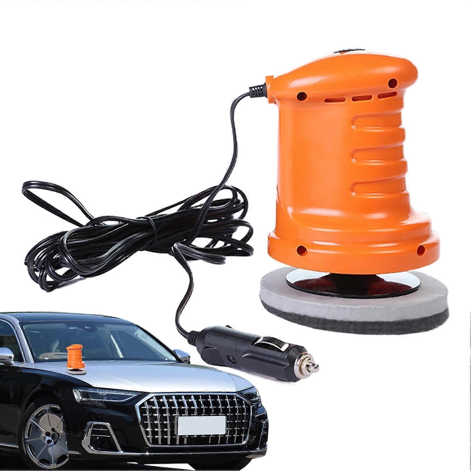 12V Car Wax Buffer Kit with Ergonomic Palm Grip and MultiPad Scratch Correction for Auto Detailing