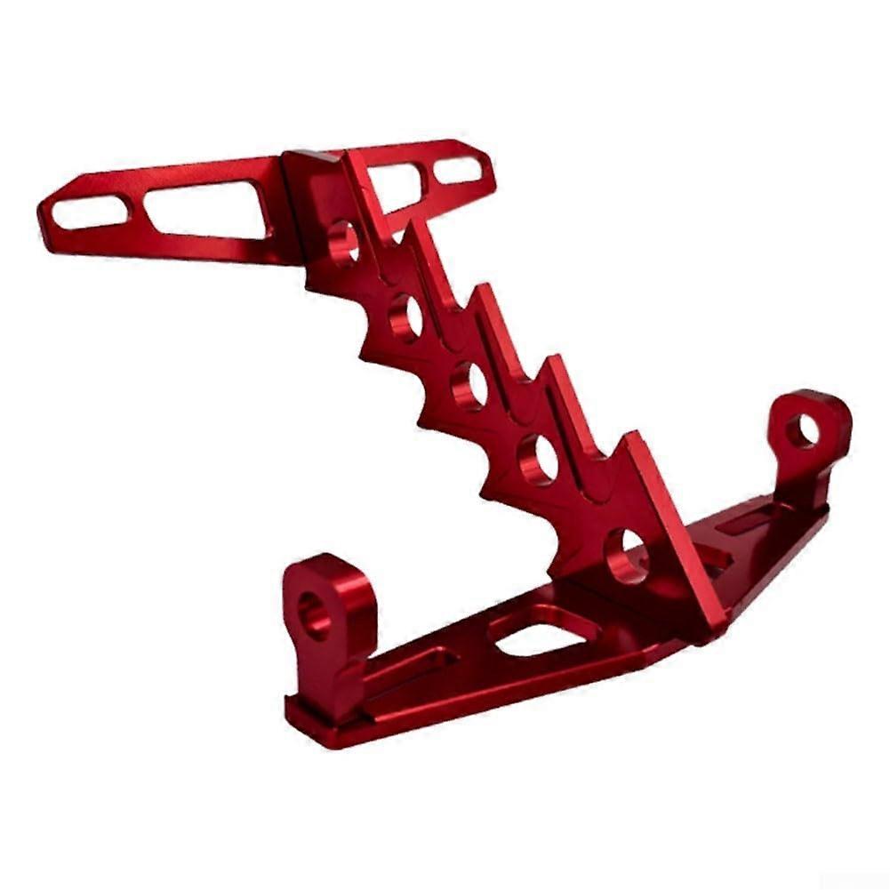 Motorcycle License Plate Frame Adjustable Aluminum Holder Durable Universal Fit Red