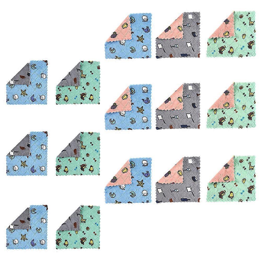 Cleaning Cloth Polyester Kitchen Towels for Cleaning 15Pcs Double-Sided