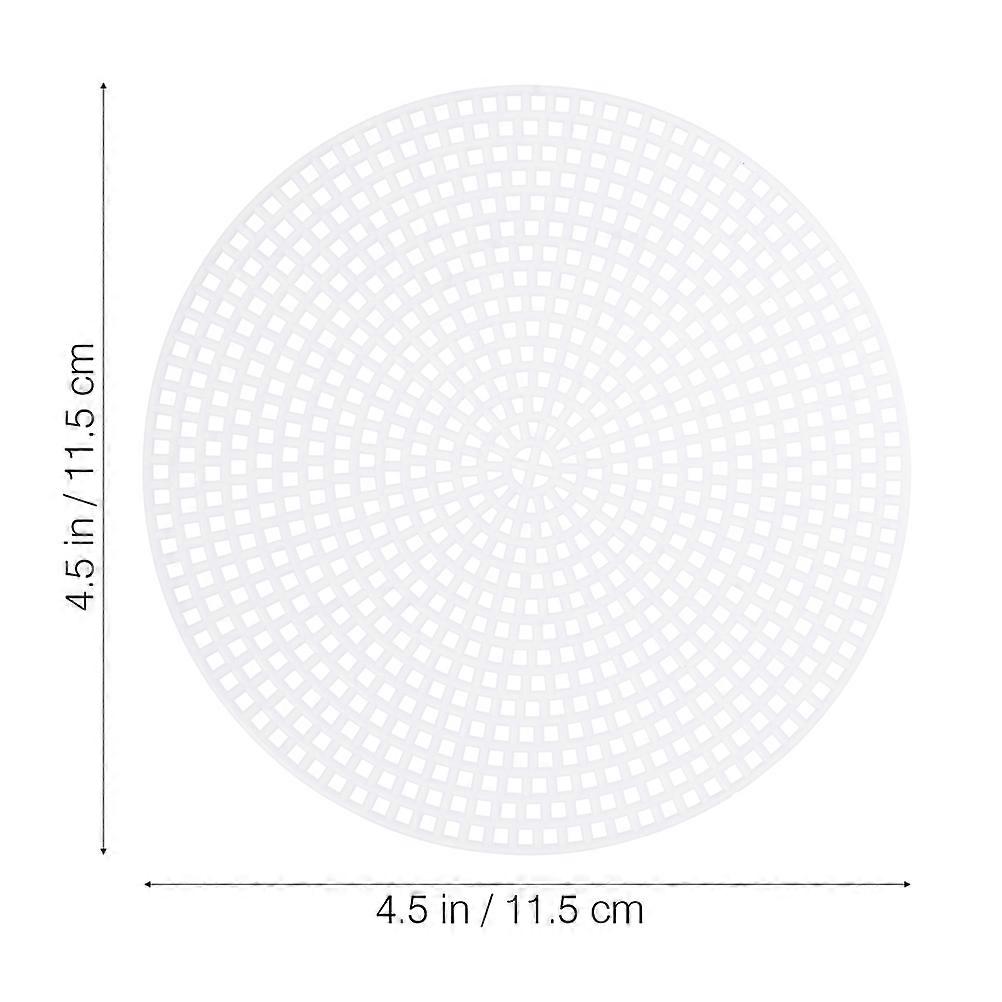 Round Mesh Plastic Canvas Sheets for Stitching 20Pcs Durable White Material