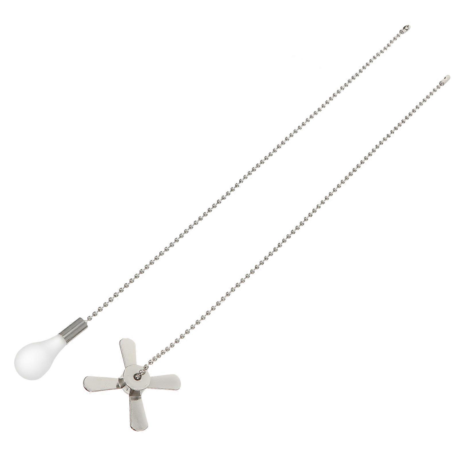 Silver Ceiling Fan Pull Chain 2Pcs Fan Light Pull Cords for Home Use