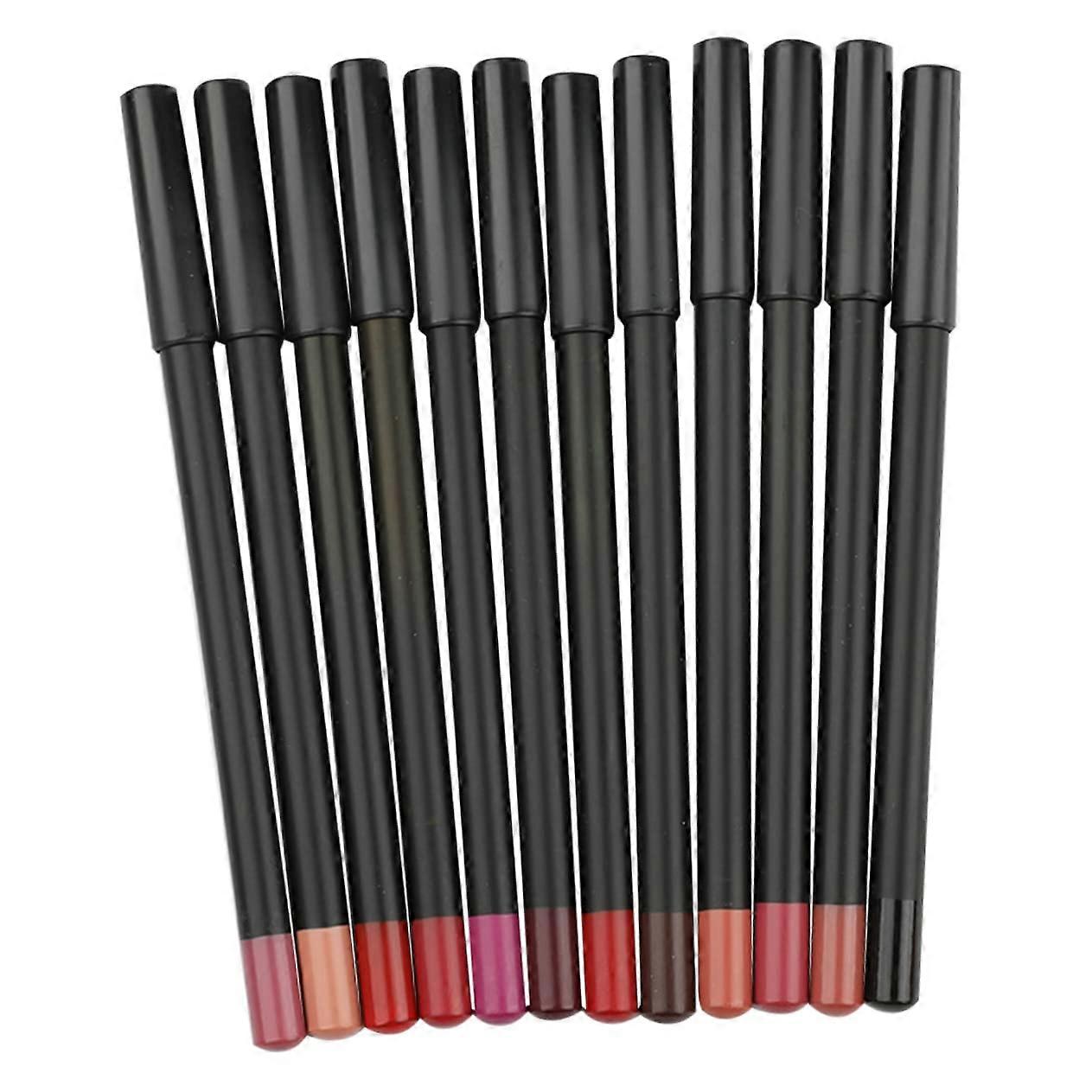 12pcs Waterproof Matte Lip Liner Set for Precise Lip Shaping and Long Lasting Definition