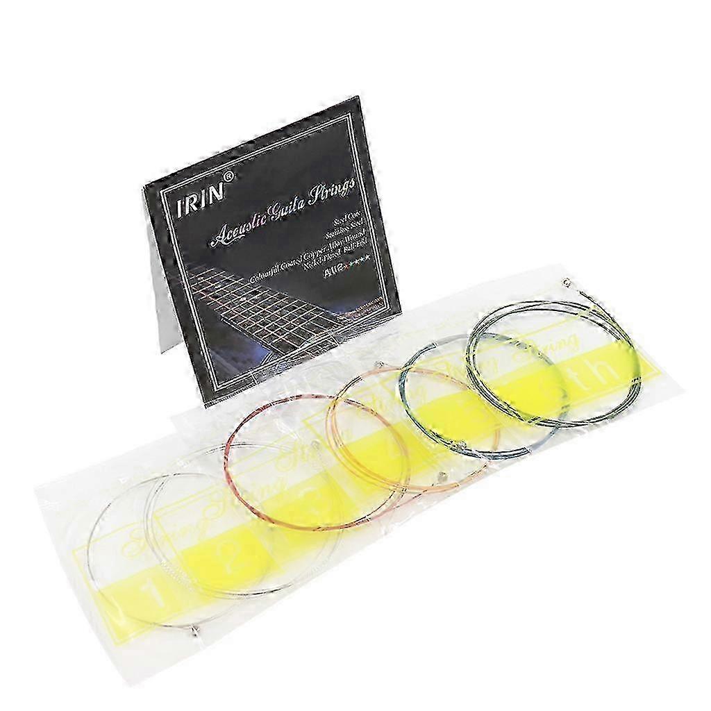 2025 6Pcs/set Stainless Core Folk Guitar Strings Replacement Acoustic Guitar Strings
