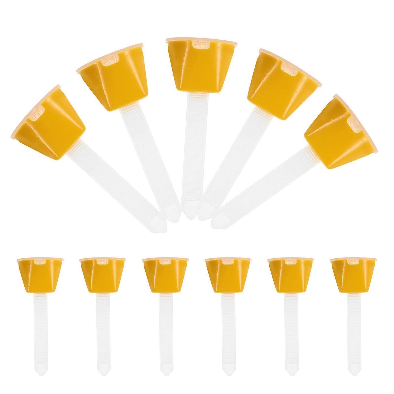 Tile Leveler Plastic Pin for Tile Leveling System 100Pcs Yellow Ceramic Spacers