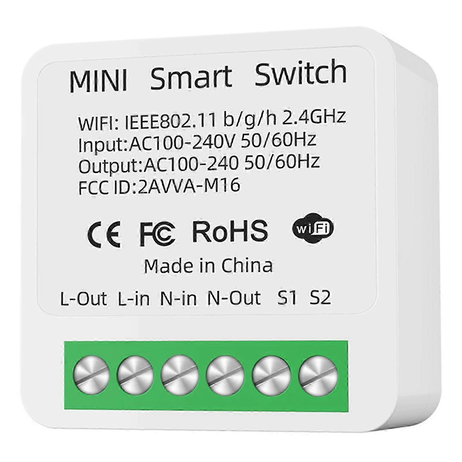 26-27 Mini Smart Relay WiFi Switch Wireless Light Switch Remote Control Timer Switch for Google Assistant