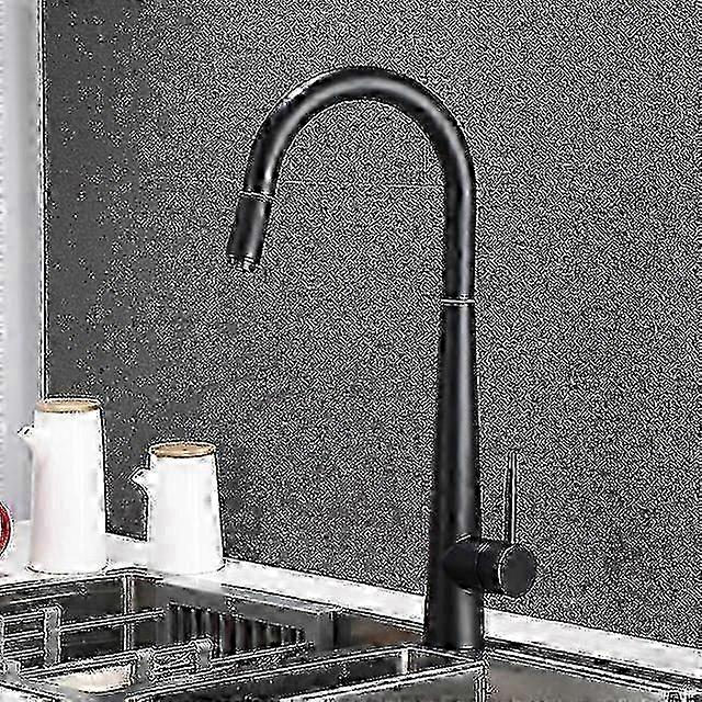 Brushed Gold Single Hole Kitchen Tap with Pull-Out Spray Function 25-26s