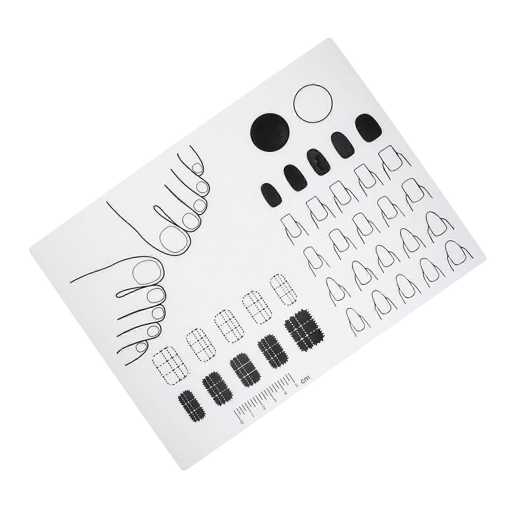 Acrylic Nail Practice Mat Silicone Nail Art Sheet Large Workspace Easy Clean Waterproof Durable