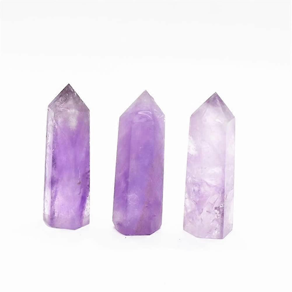 Natural Amethyst Crystal Wand for Emotional Healing and Meditation Decor 89cm Hand Carved