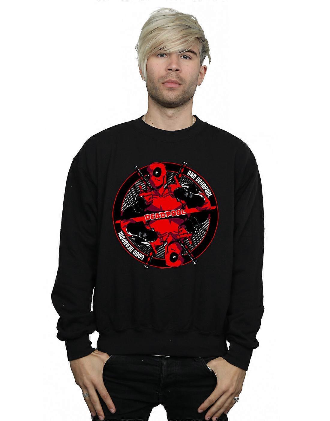 Marvel Men's Deadpool Good Bad Sweatshirt