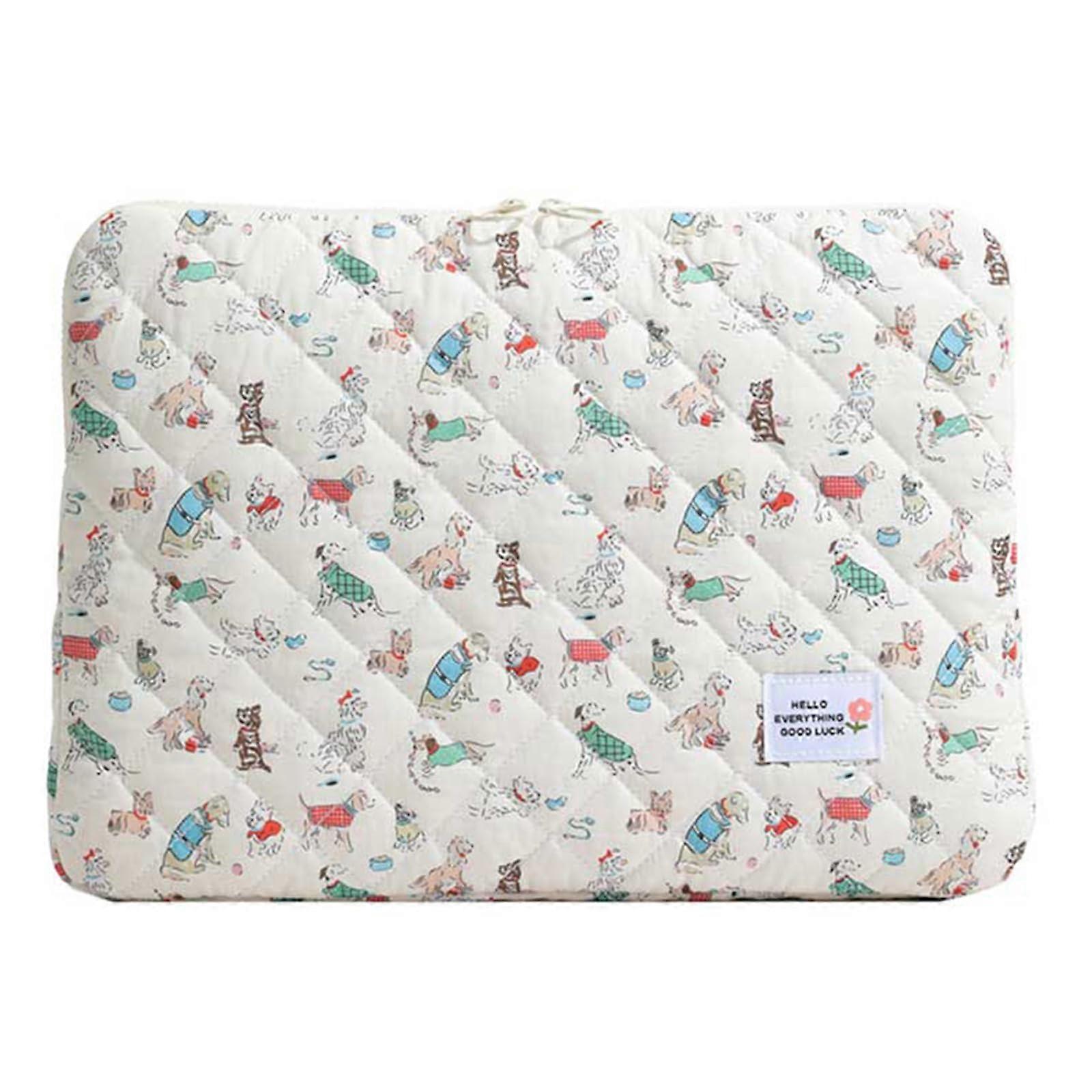 Flower Pattern Laptop Sleeve 15 Inch with Shockproof and ScratchResistant Fleece Lining