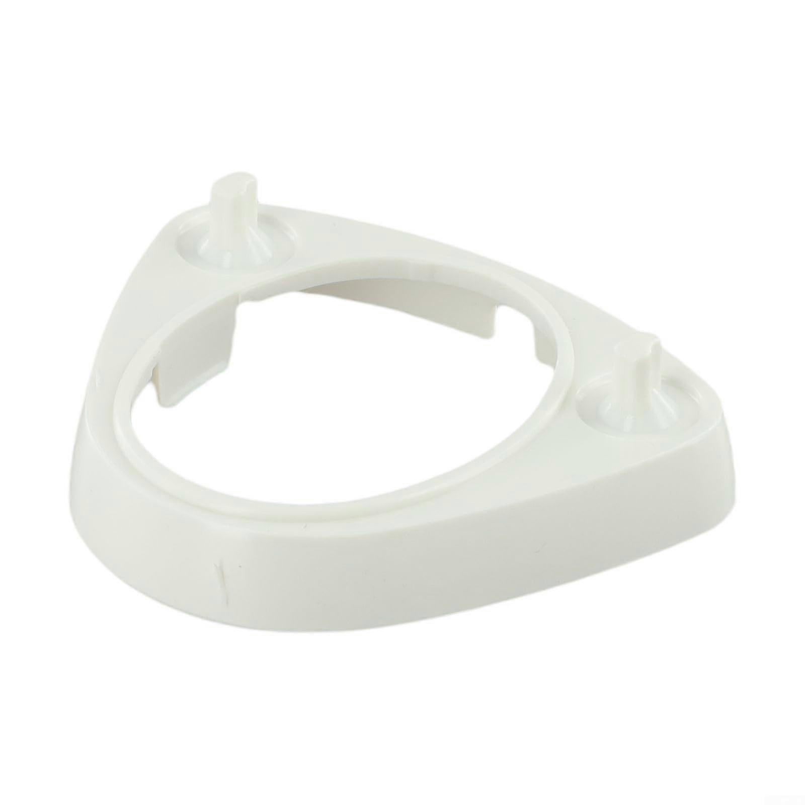 Electric Toothbrush Head Holder with Stable Triangular Base, Compact White Stand Organizer