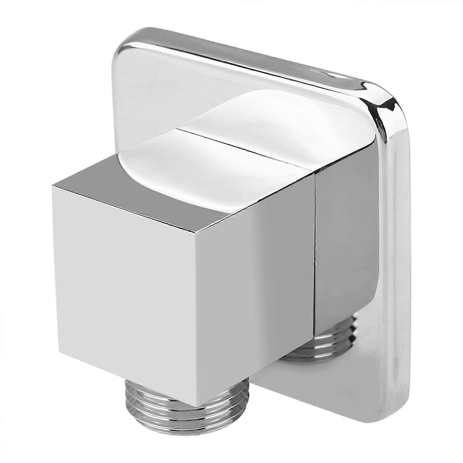 Solid Brass Shower Outlet Elbow with Flange, Polished Chrome Wall Mount, G1/2 Concealed Fitting