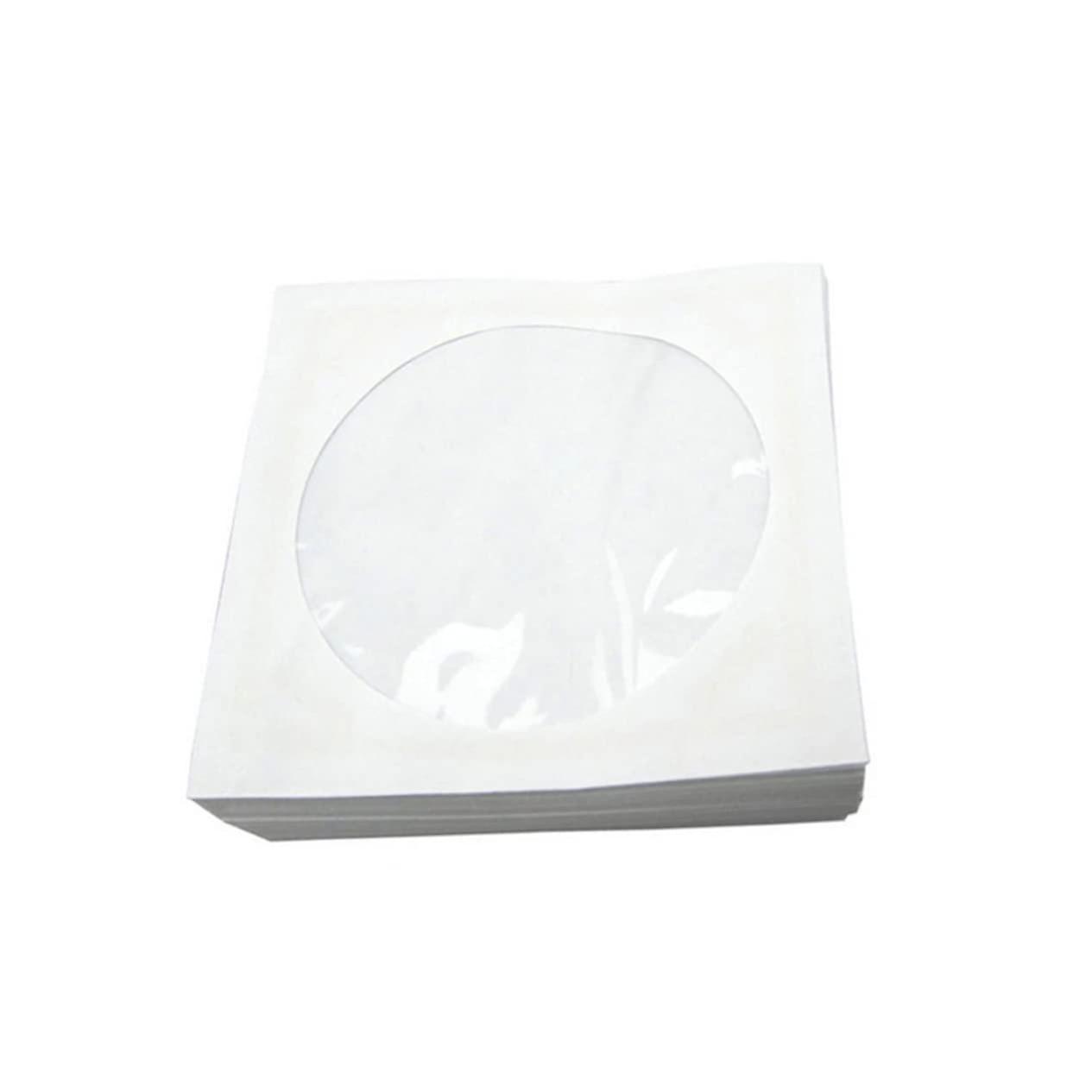 100 Pack CD Storage Sleeves with Transparent Window for Easy Organization and Dust Protection