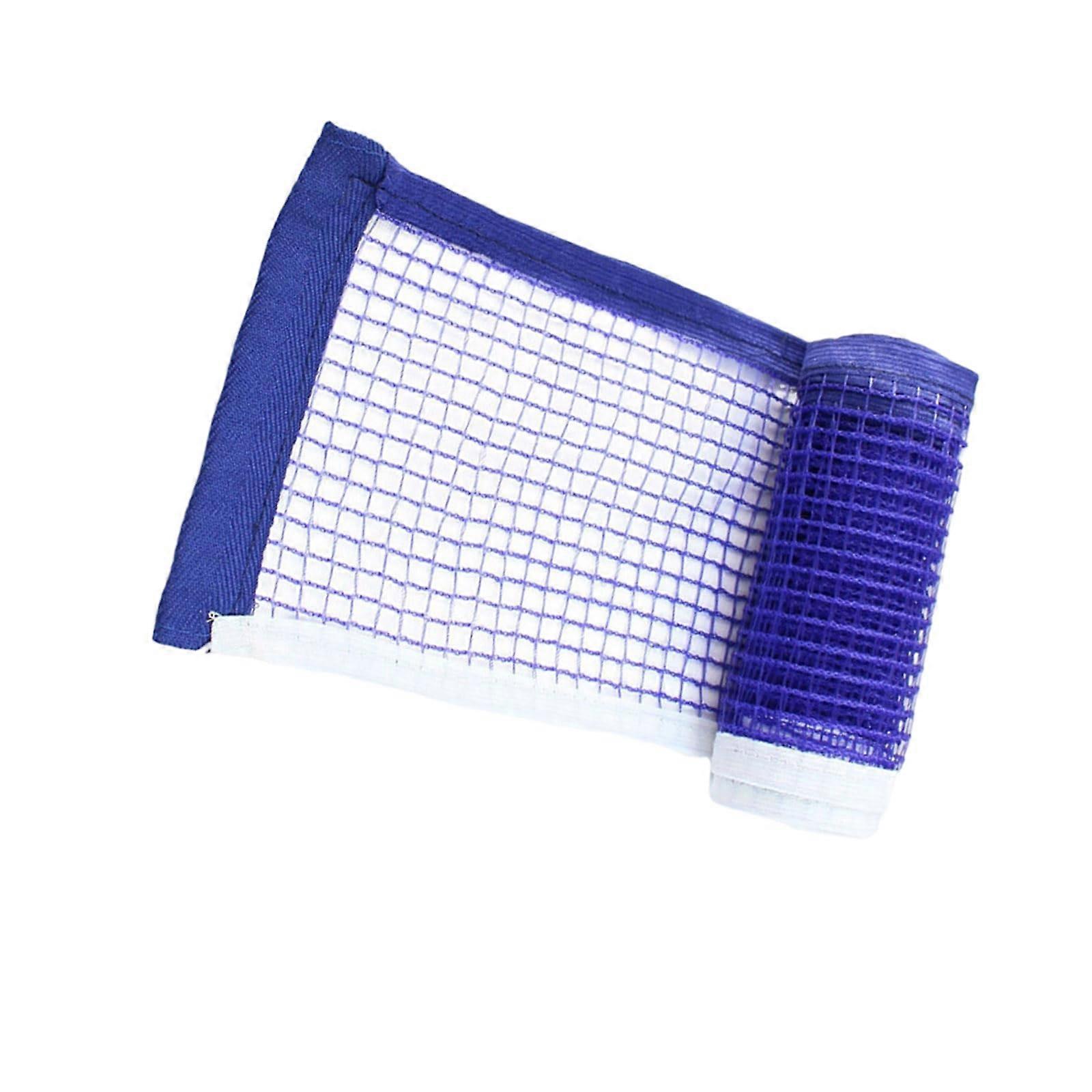 Table Tennis Net with Adjustable Height, Foldable Design for Any Table, Durable Polyethylene, Blue 4 Pack
