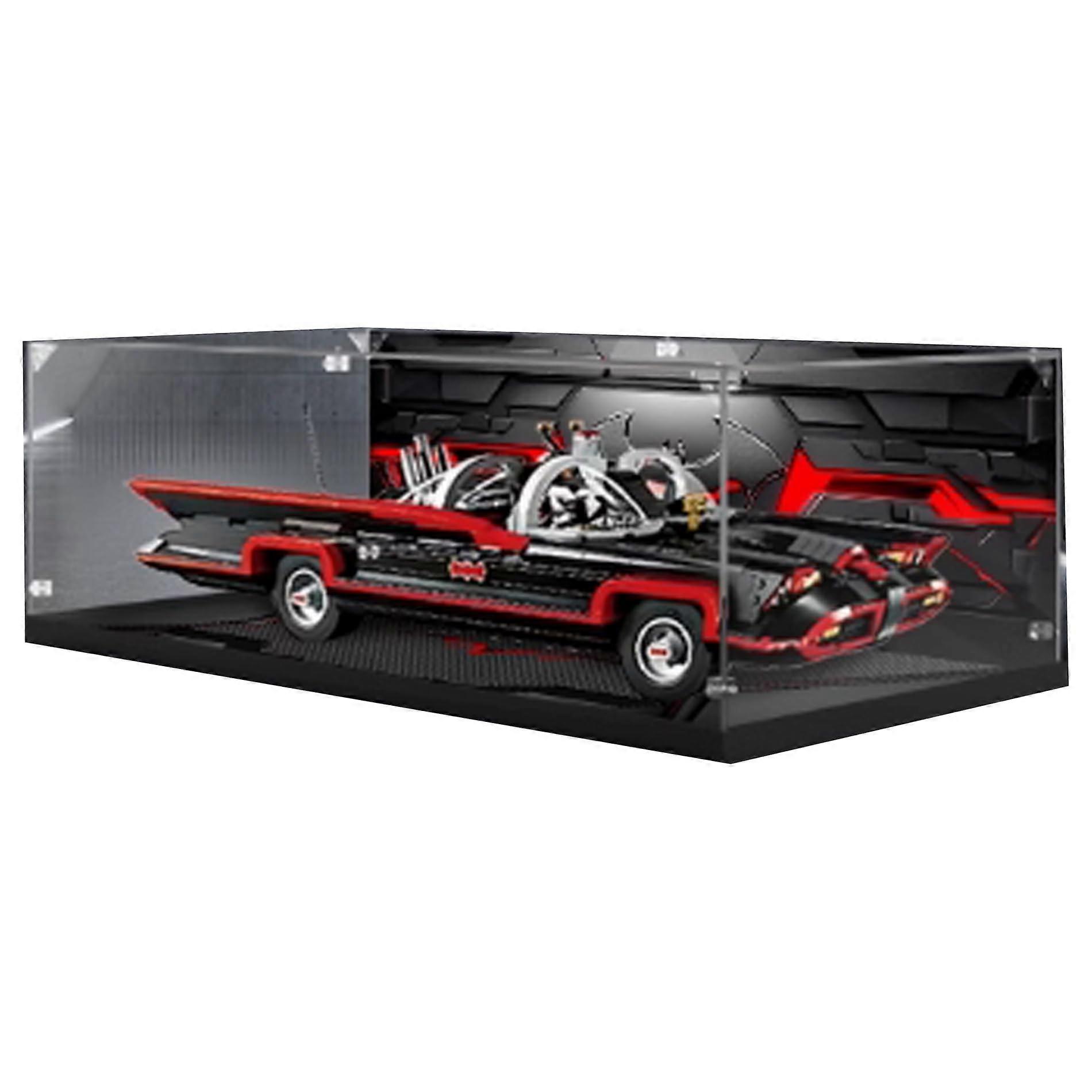 Display Case for  Batmobile 76328, Dustproof Wall Mounted Acrylic Showcase with Aluminum Frame
