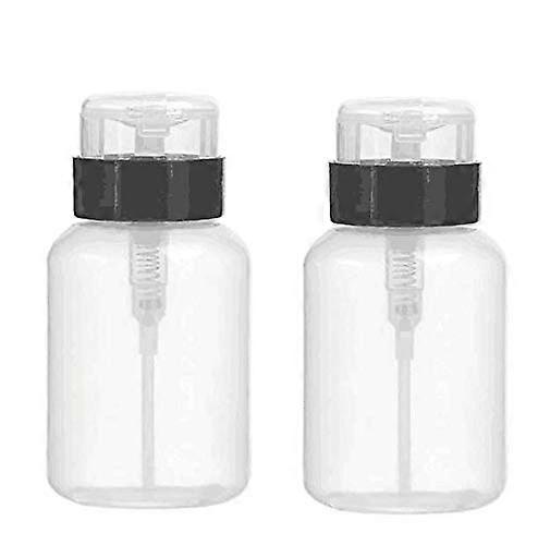 2PCS 200ml Lockable Pump Dispenser Bottles for Nail Polish and Makeup Remover