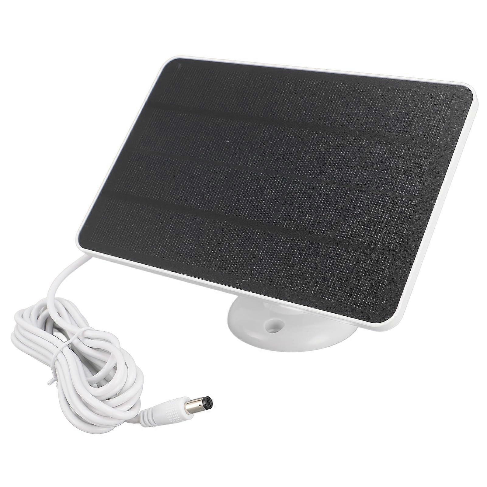 4W 5V Solar Panel for Security Camera, Efficient Solar Charging with Adjustable Mount, Weatherproof Outdoor Design (White)