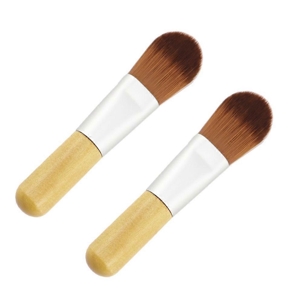 Makeup Foundation Mini Powder Brush for Durable Use 2Pcs Set