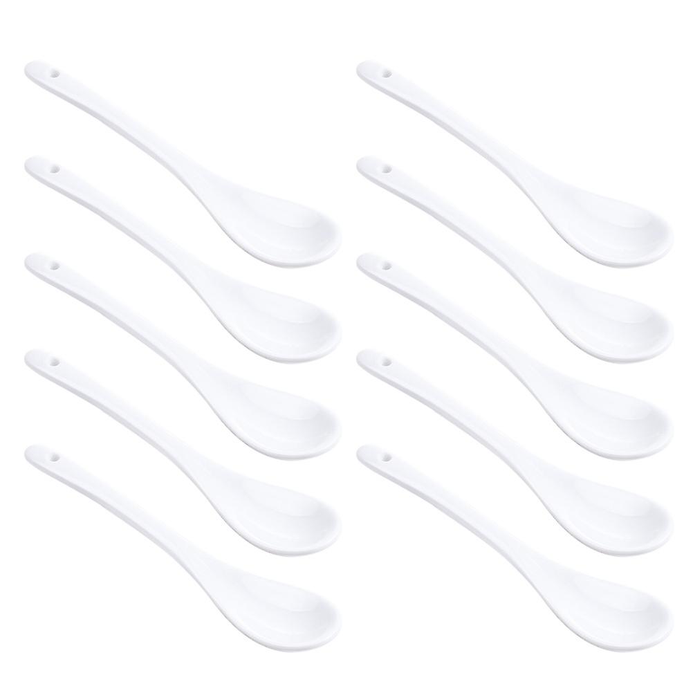 Ceramic Mixing Coffee Spoons for Household Use 10Pcs Portable Set