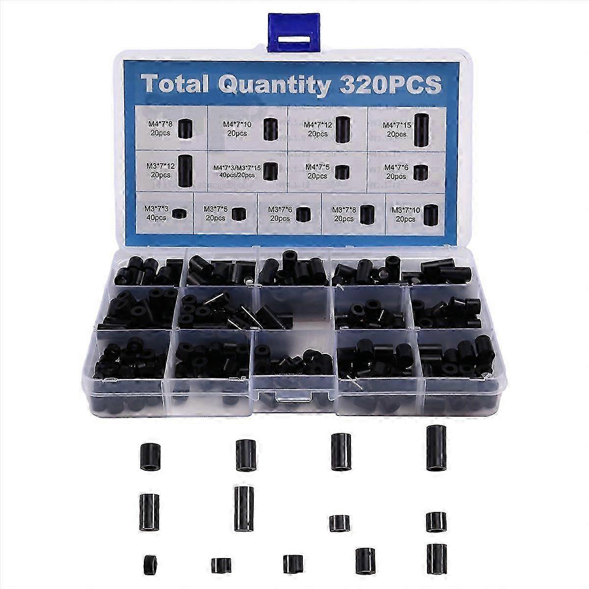 320 Pcs Straight-Through Column Sleeve Insulating Column Set