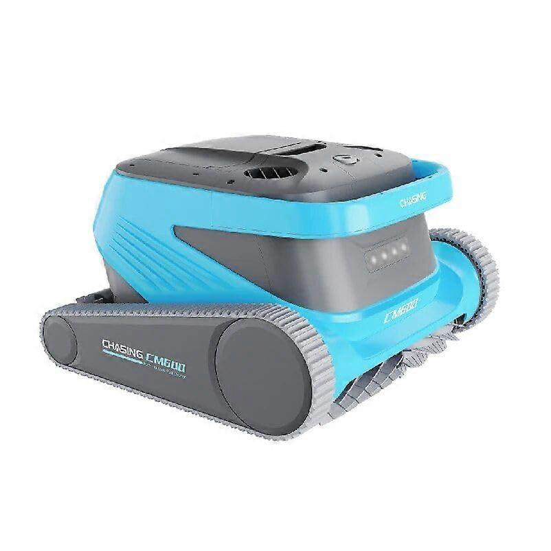 Robotic Pool Cleaner with Extended 82ft Coverage for Large Pools, Automatic Vacuum Blue Grey
