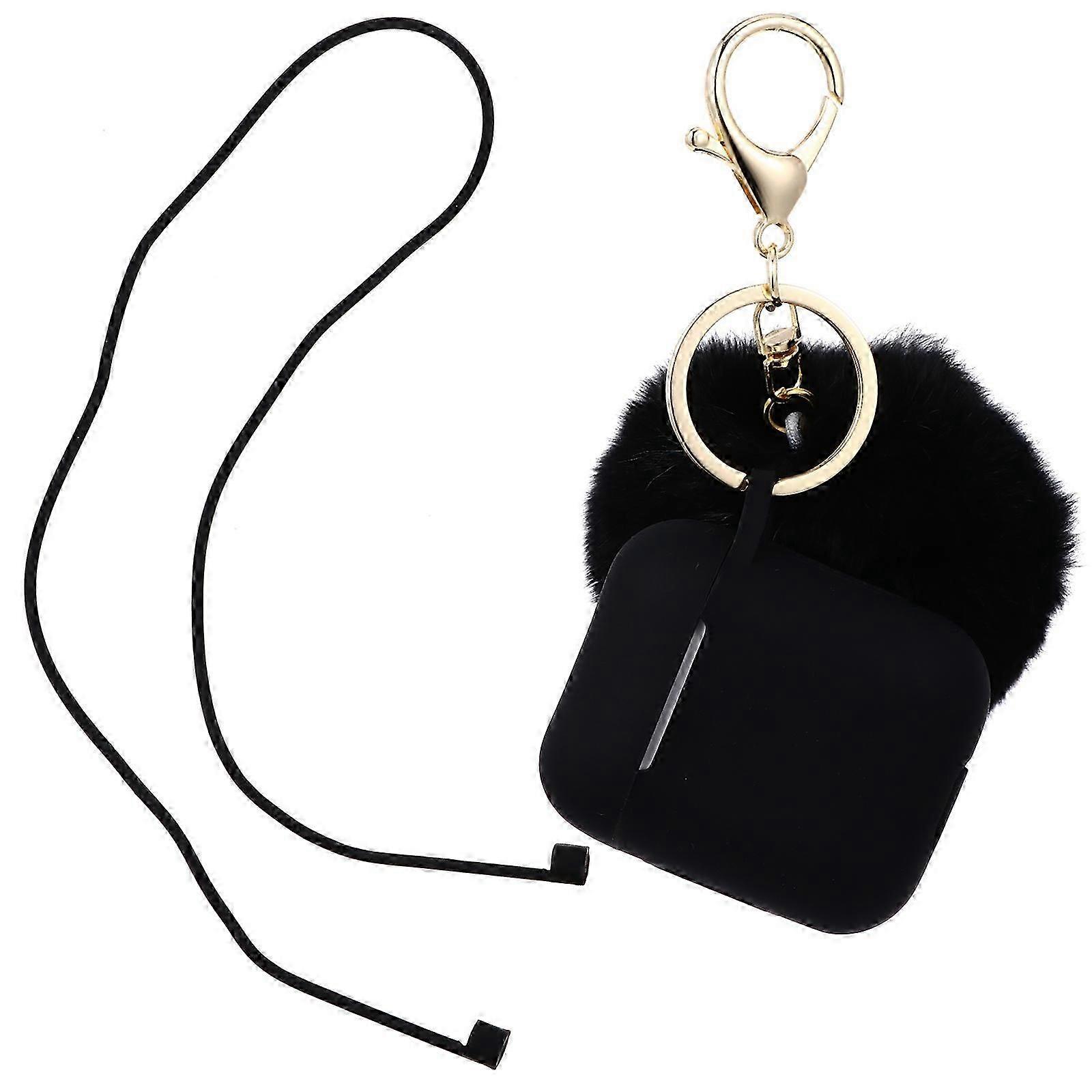 Silicone Wireless Earphone Case Cover Keychain 1Set