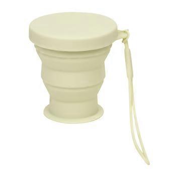 Hopfällbar campingmugg i silikon 200 ml ljusgrön hopfällbar resemugg för kaffe utomhusbruk
