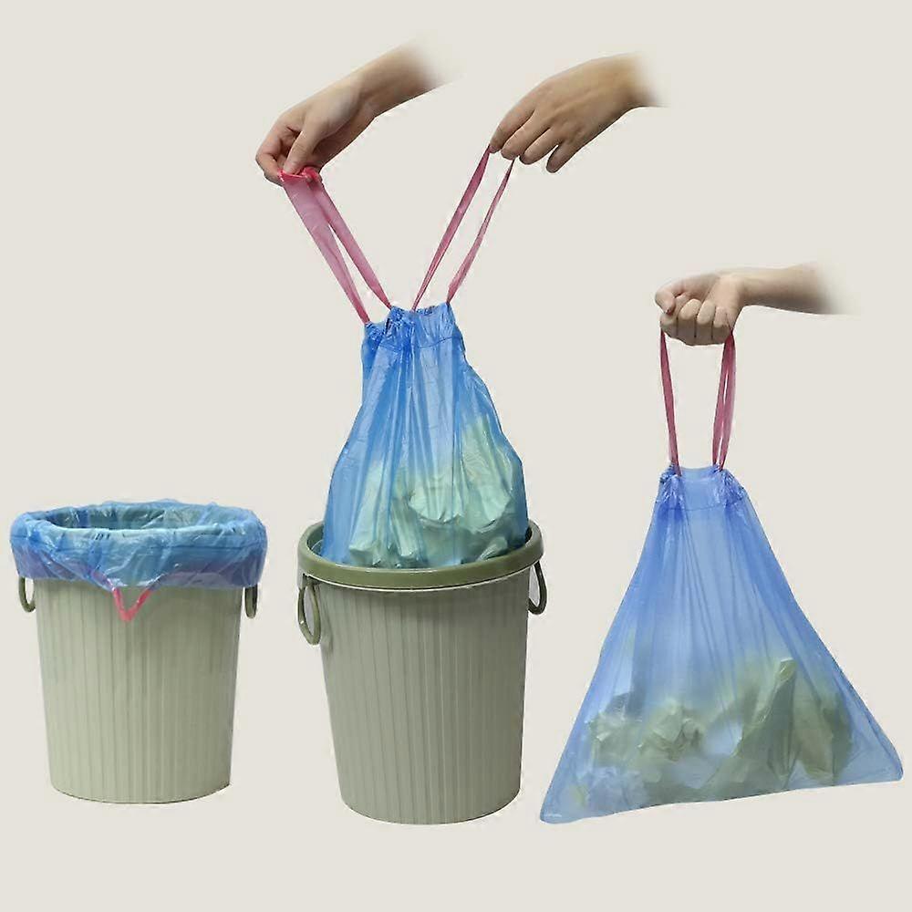Drawstring Trash Bag, 45X50cm 2Pcs blue