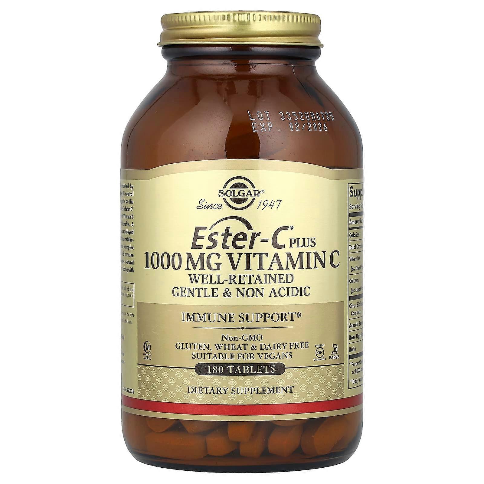 Solgar, Ester-C Plus Vitamin C, 1,000 mg, 180 Tablets