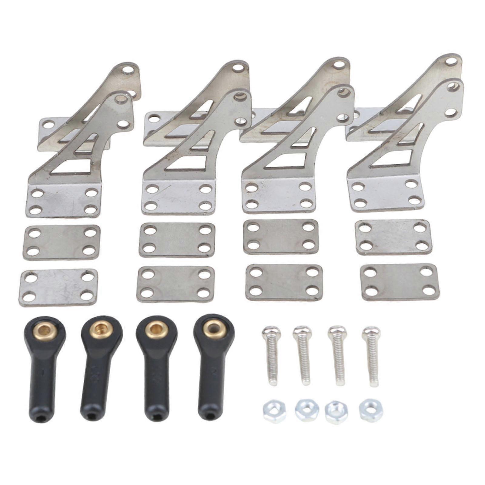 4x RC Airplane Control Silver Portable Compatible Replace Parts Attachment