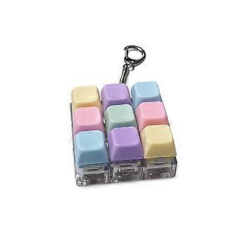 Mini 9-Key Keyboard Fidget Toy, Portable Keychain Stress Reliever for Office & School
