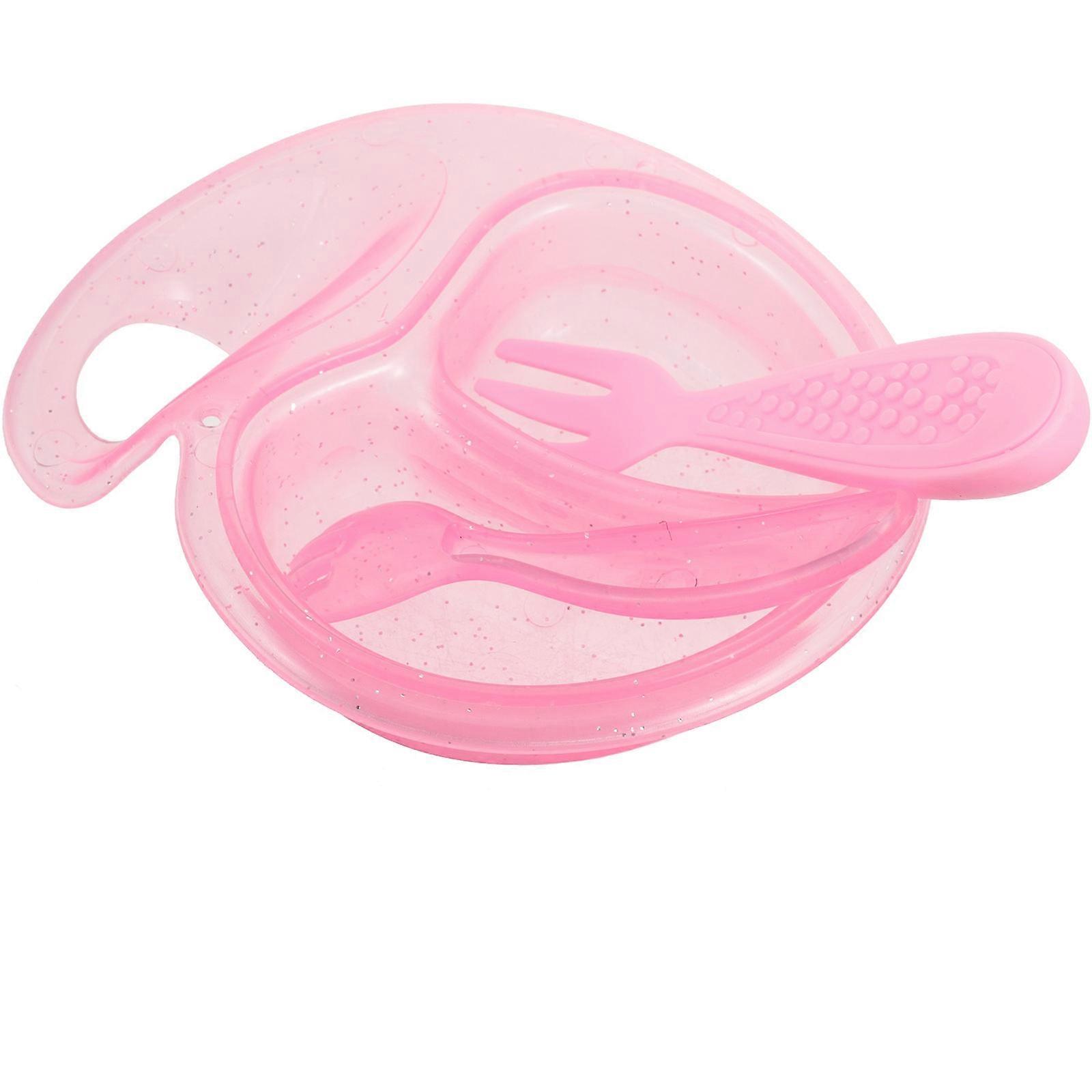 Mini Kitchen Plaything Set for Kids Playing 1Set Plastic Pink Kitchen Tableware