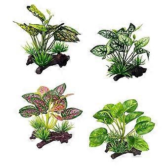 4lots Artificial Silk And Plastic Water Plant Colorful Simulated Underwater for Home Or Office Aquariums Multicolor