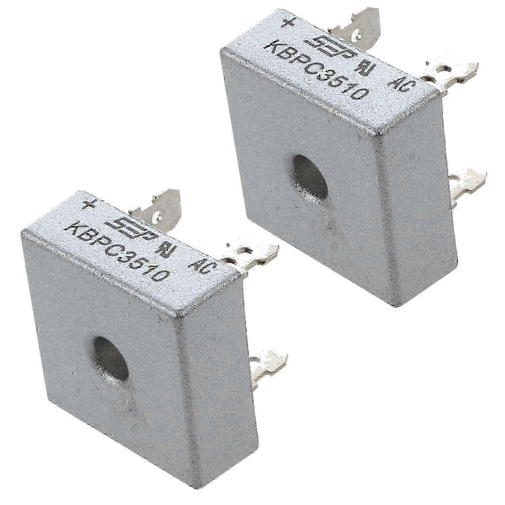 2X KBPC3510 1000V Single Phase Square Diode PCB Bridge Rectifier