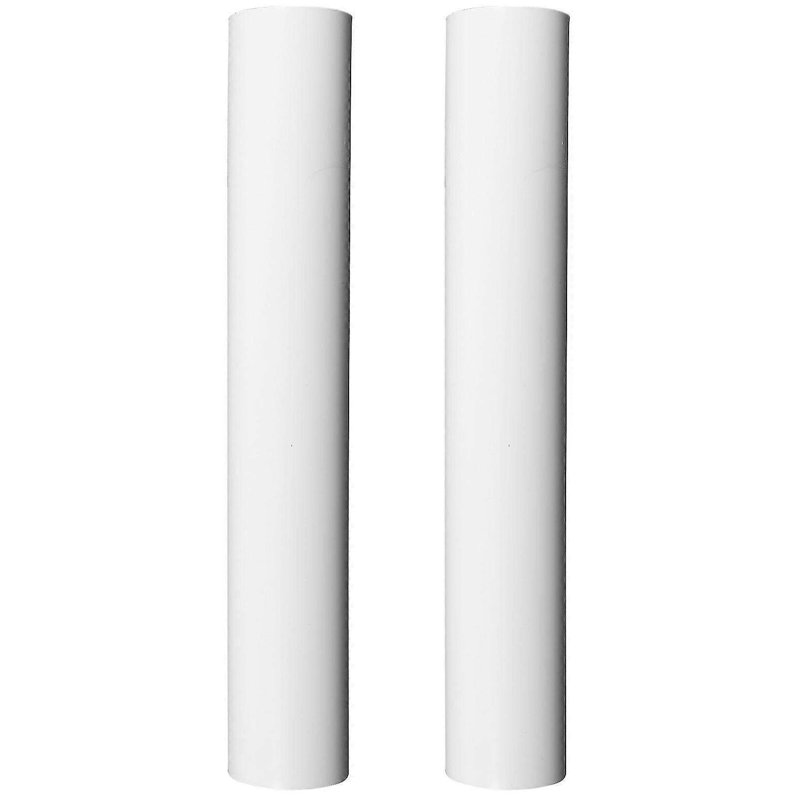 Plastic White Poster Tubes 2Pcs for Artwork Storage