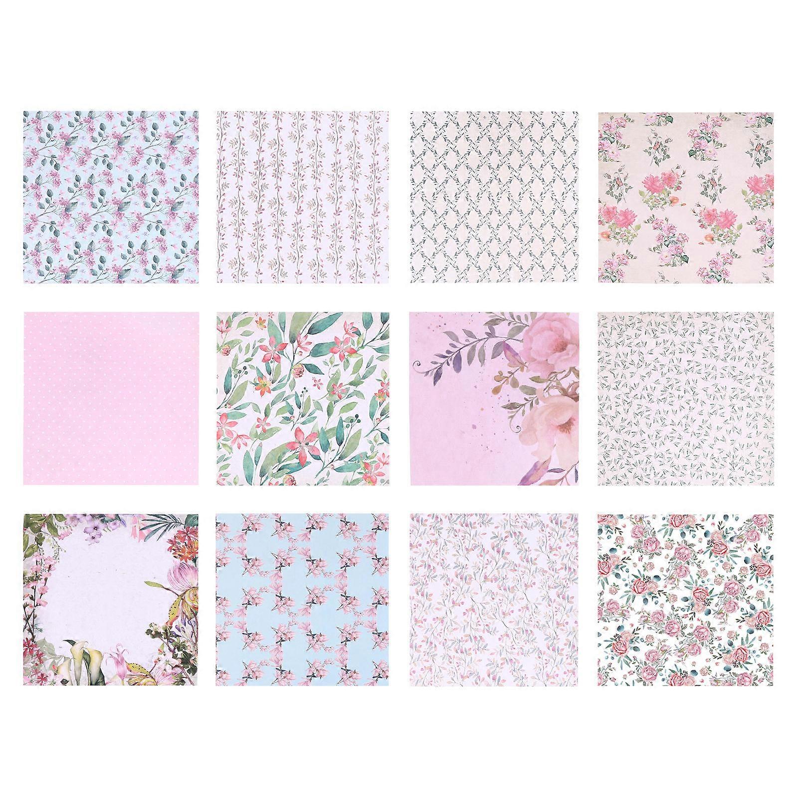 Pattern Paper Decorative Paper for DIY 24 Sheets Beautiful Scrapbook Sheets